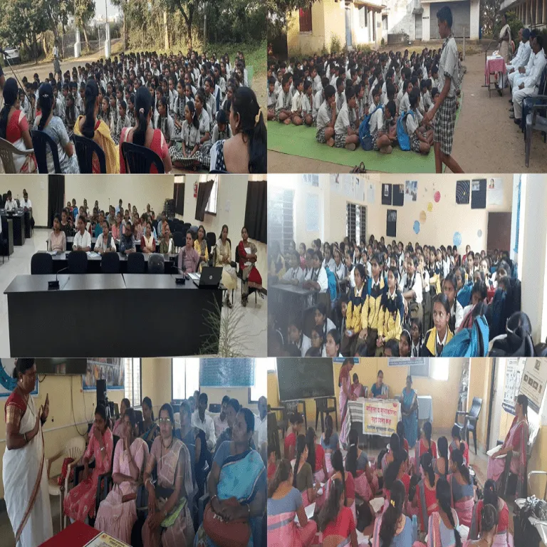 Group of students seated outdoors for a program
